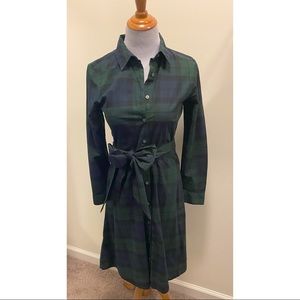 J Crew Plaid Tartan Dress Sz 0
